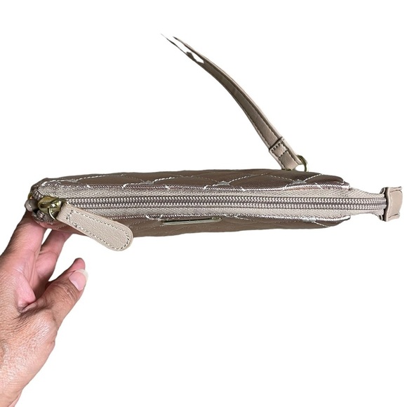 "LUV Betsey" Betsey Johnson Small Rose Gold Quilted w/Hearts Crossbody Bag - Picture 4 of 14